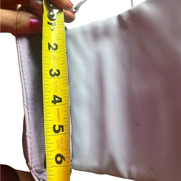 Claire's Pastel Purple Crossbody Bag with Chain Strap and Quilted Design - Picture 11 of 14